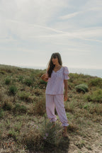 PIJAMA DAHLIA - Vichy Lavanda