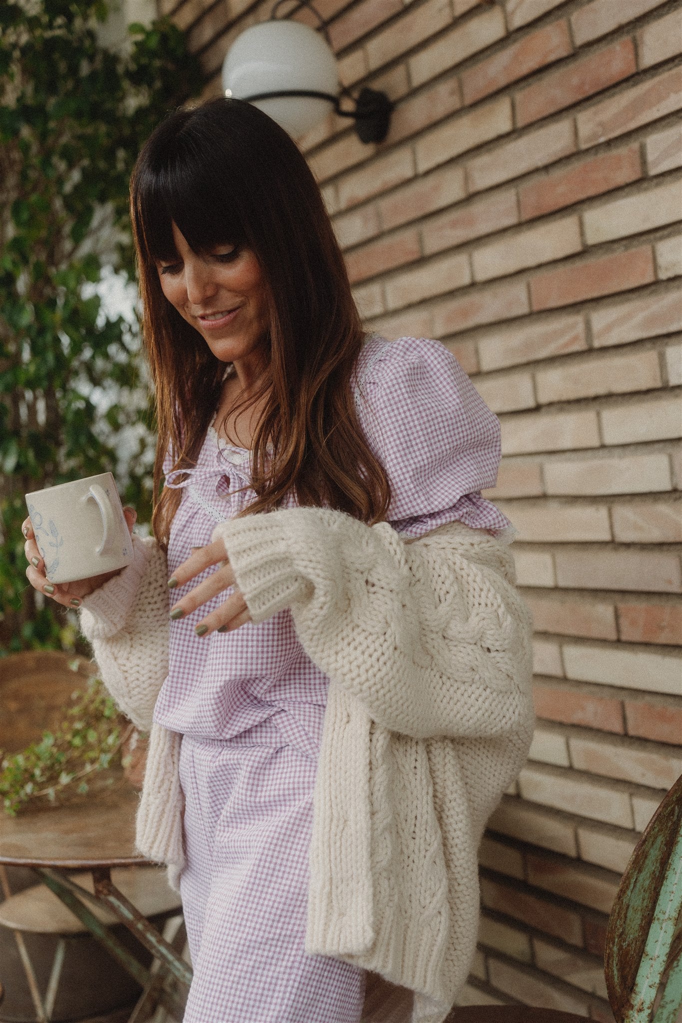 DAHLIA PYJAMA SET - Lavender Gingham