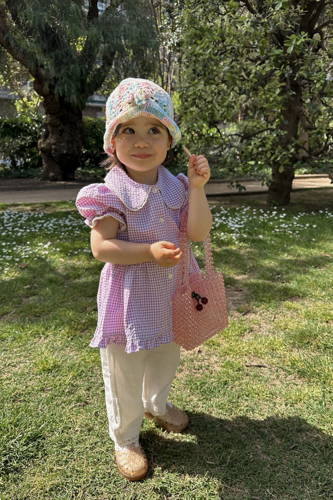 DAISY PYJAMA BLOUSE - Lavender Gingham.