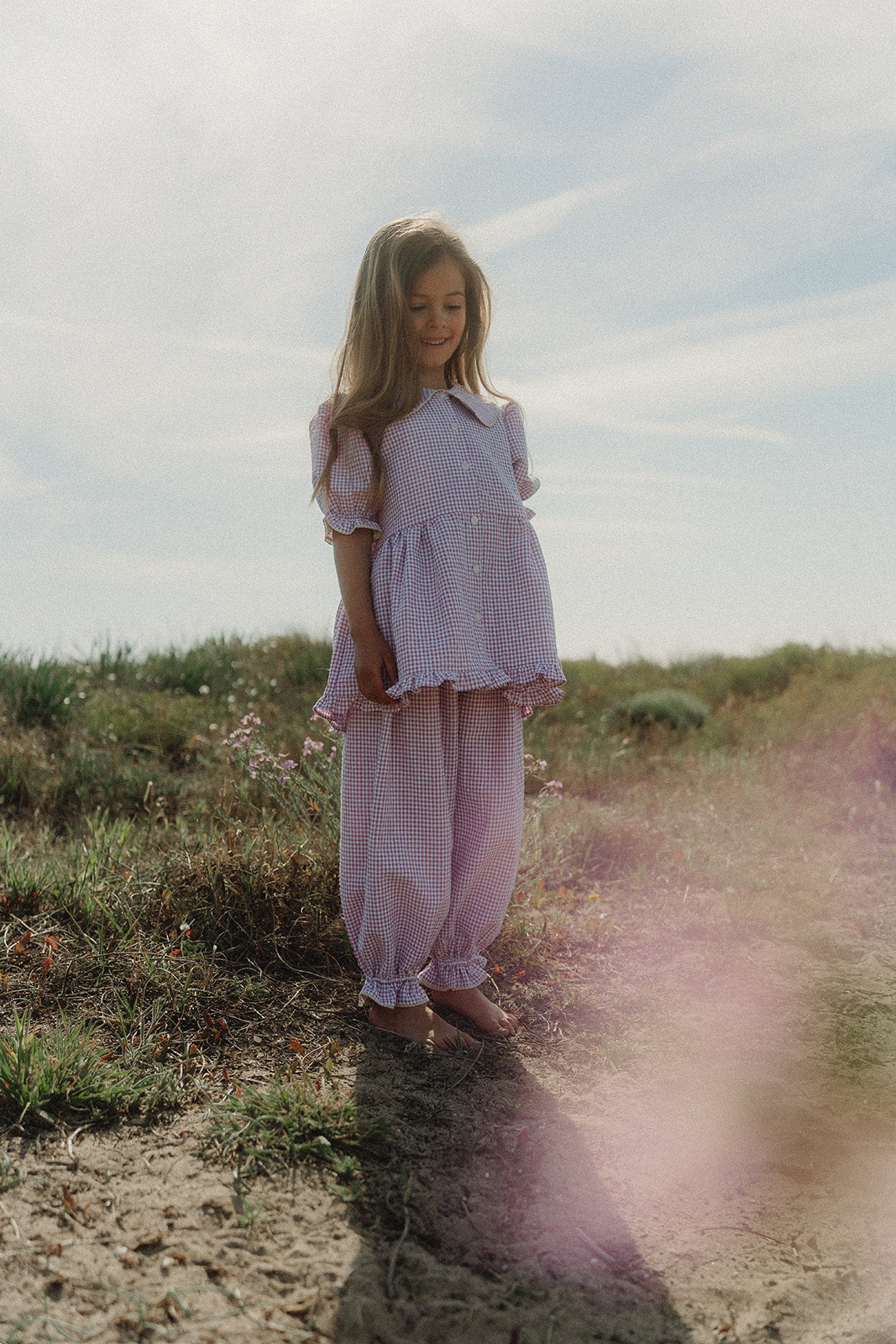 DAISY PYJAMA SET - Lavender Gingham