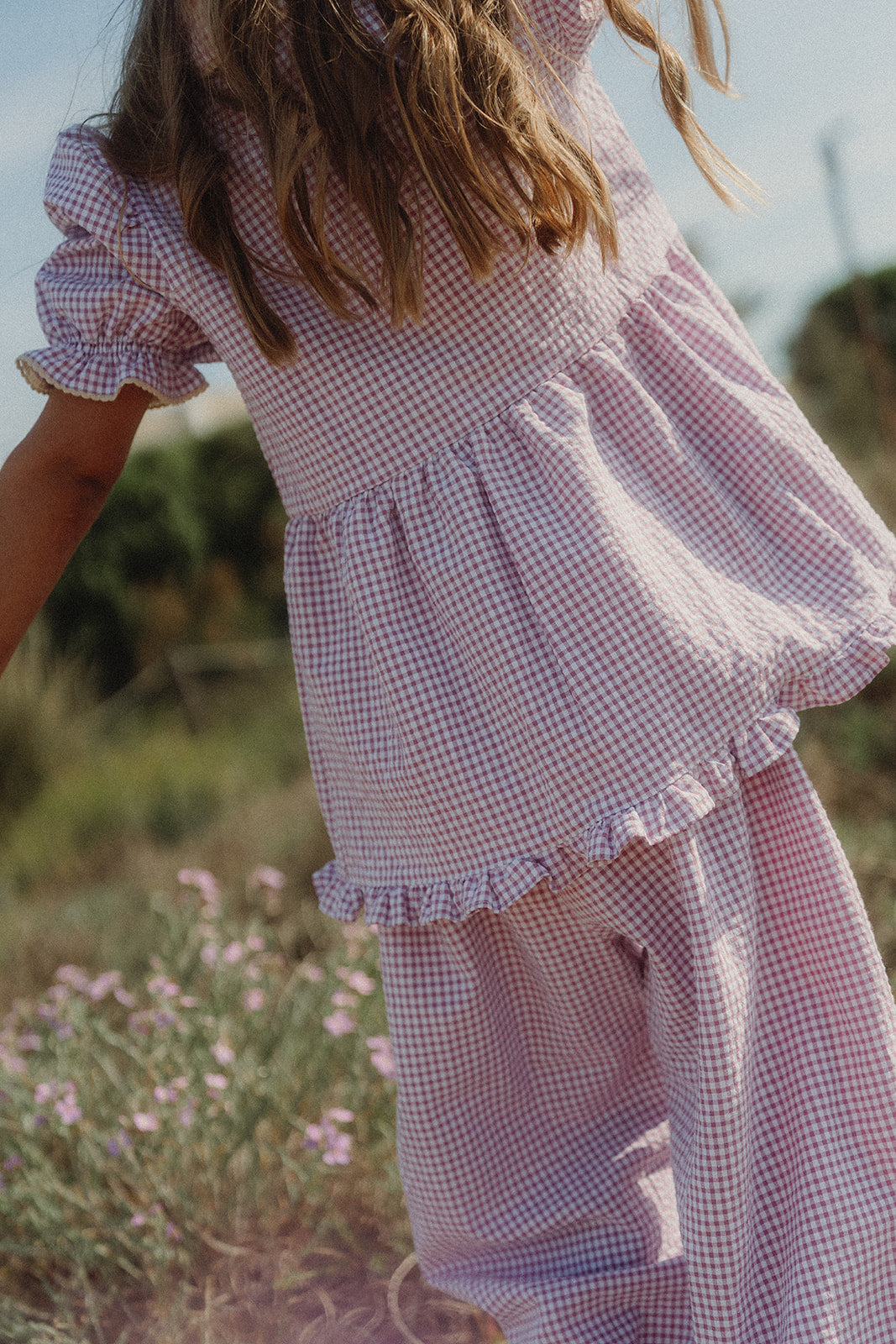 DAISY PYJAMA SET - Lavender Gingham