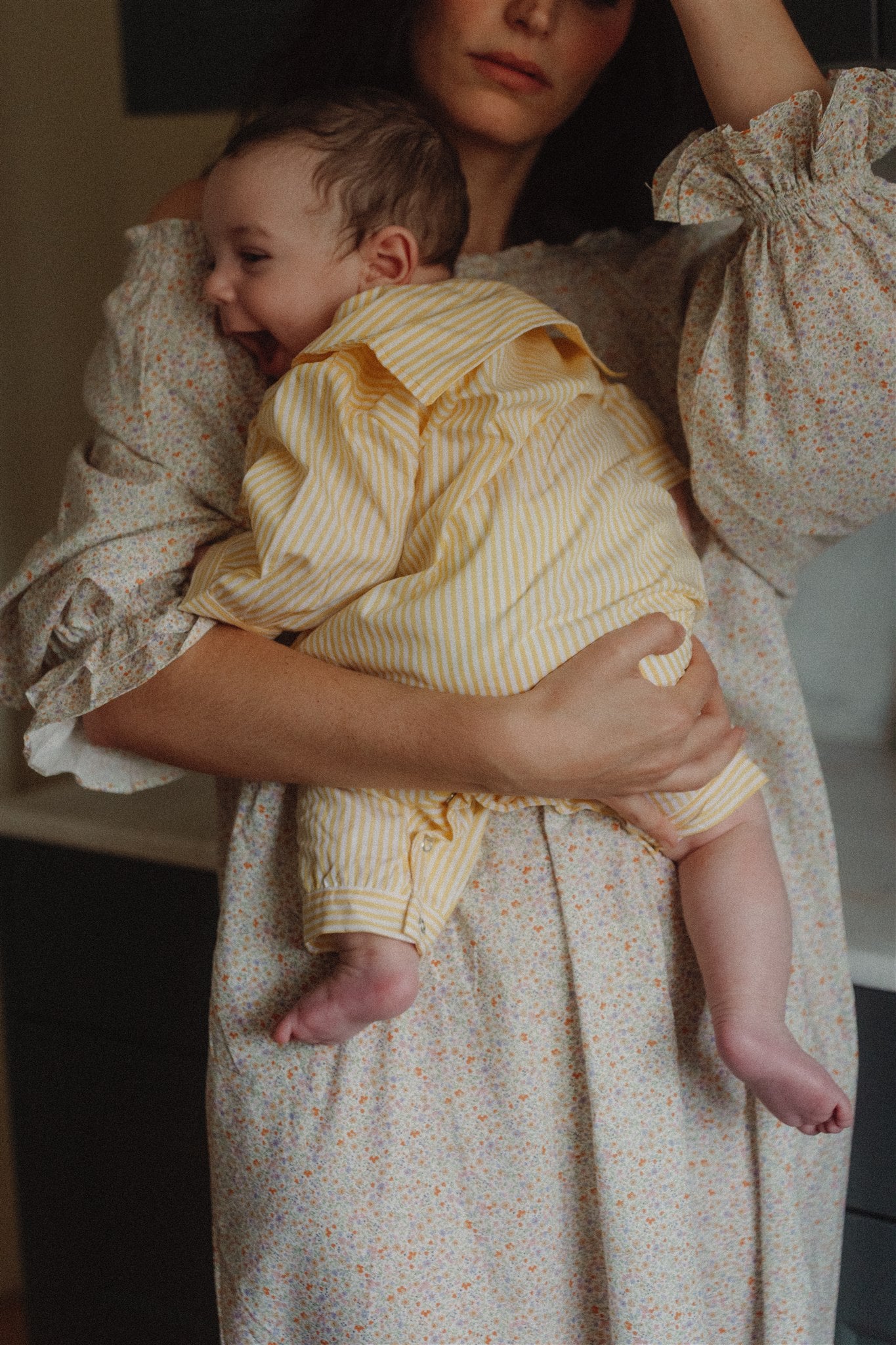 FERN OVERALL PYJAMA - Sunlit Yellow Stripes