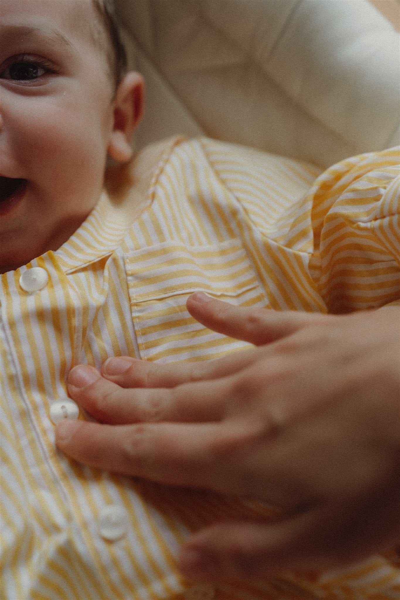 FERN OVERALL PYJAMA - Sunlit Yellow Stripes