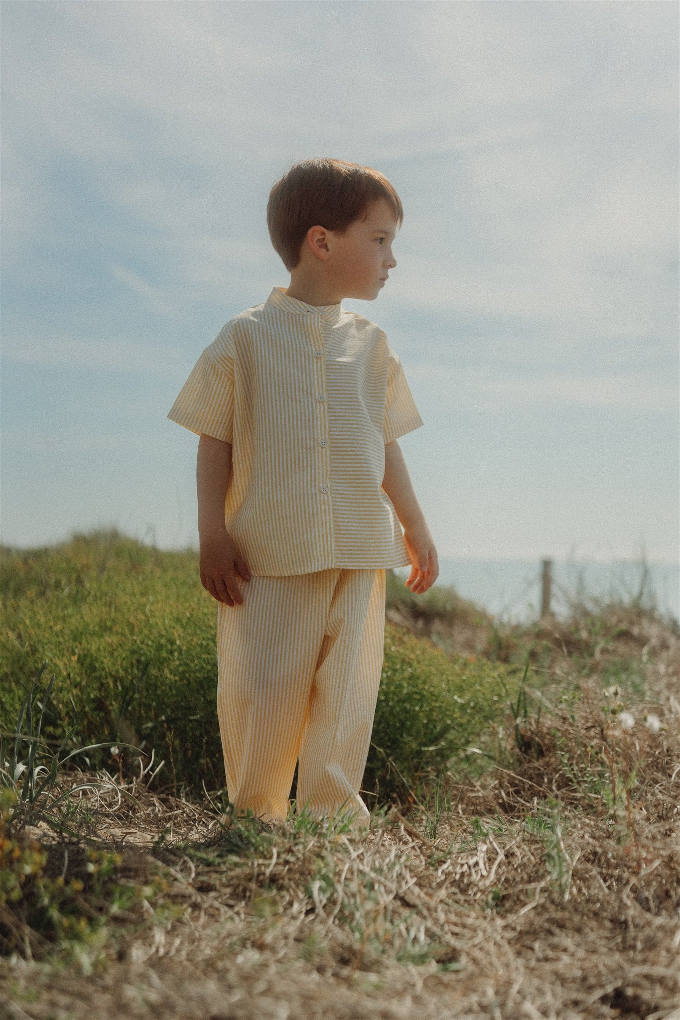 FOX PYJAMA SET - Sunlit Yellow Stripes