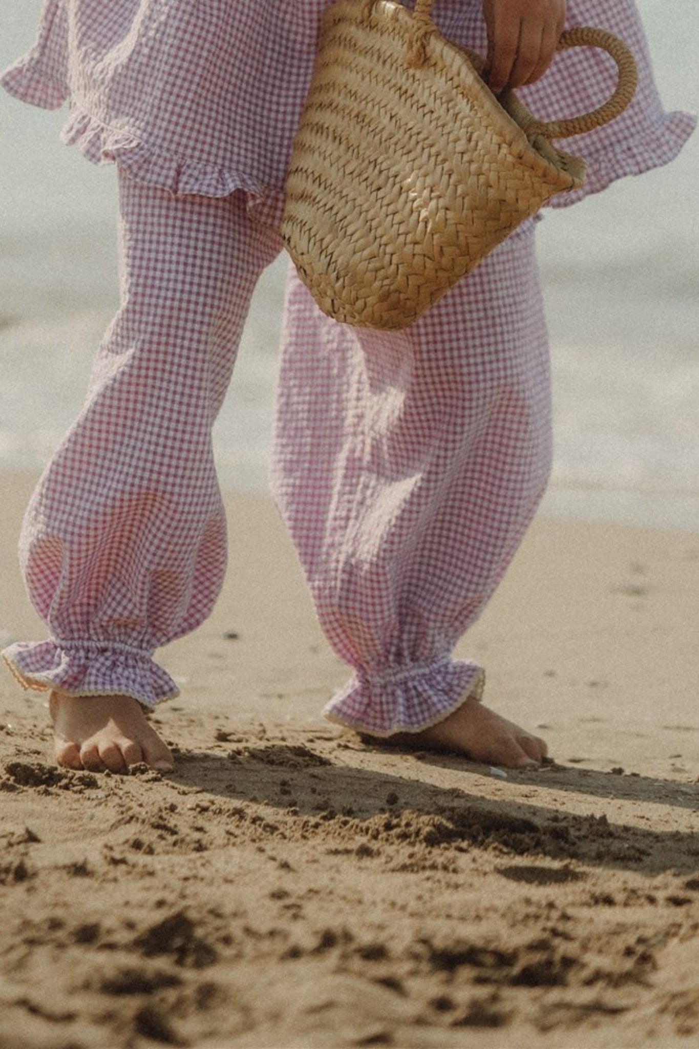 DAISY PANTS - Lavender Gingham