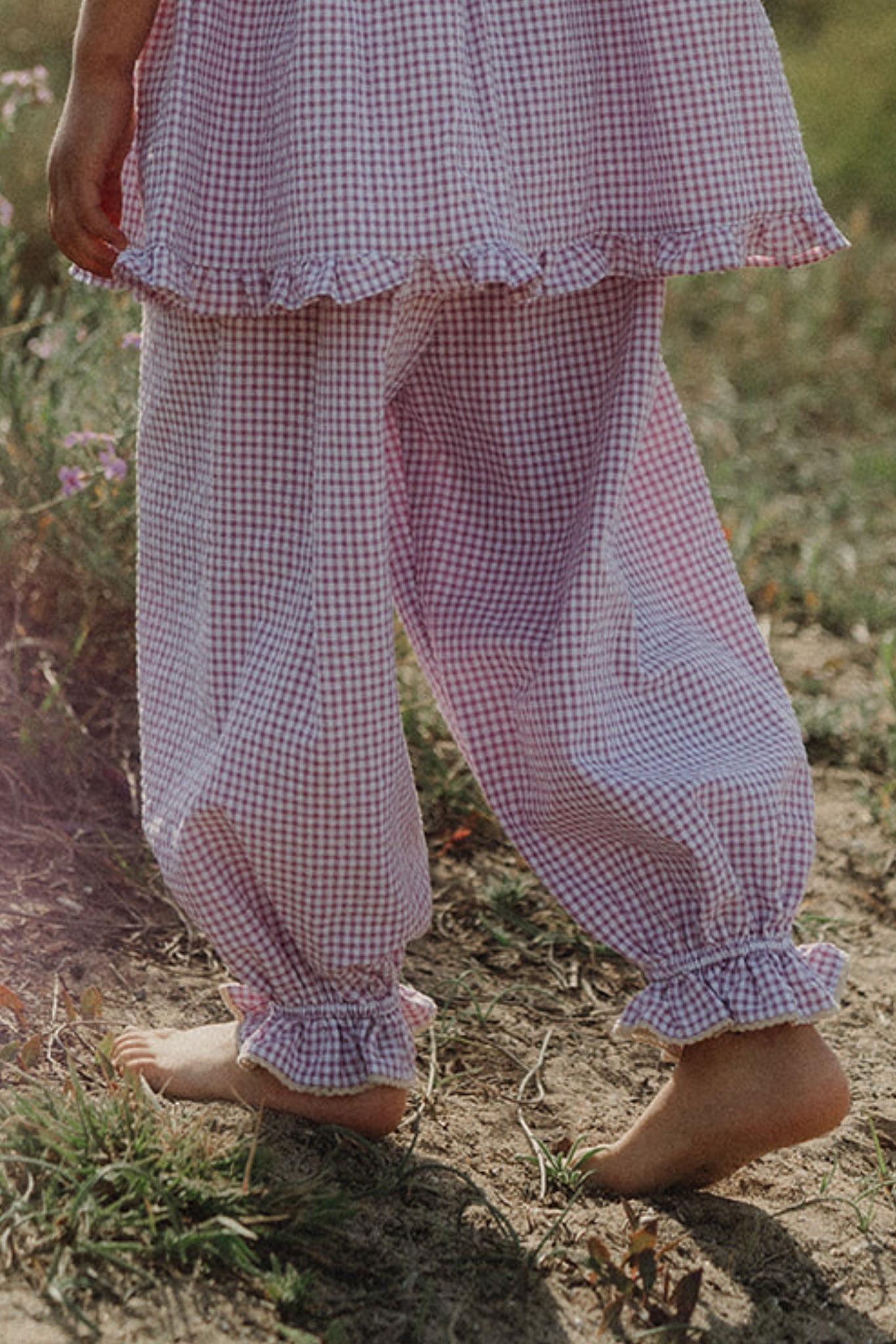 DAISY PANTS - Lavender Gingham