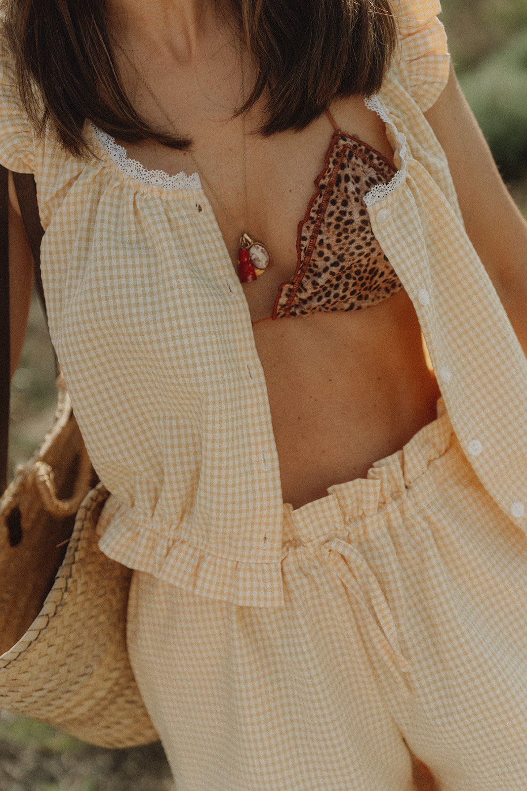 PIJAMA MARIGOLD - Vichy Amarillo Buttercup