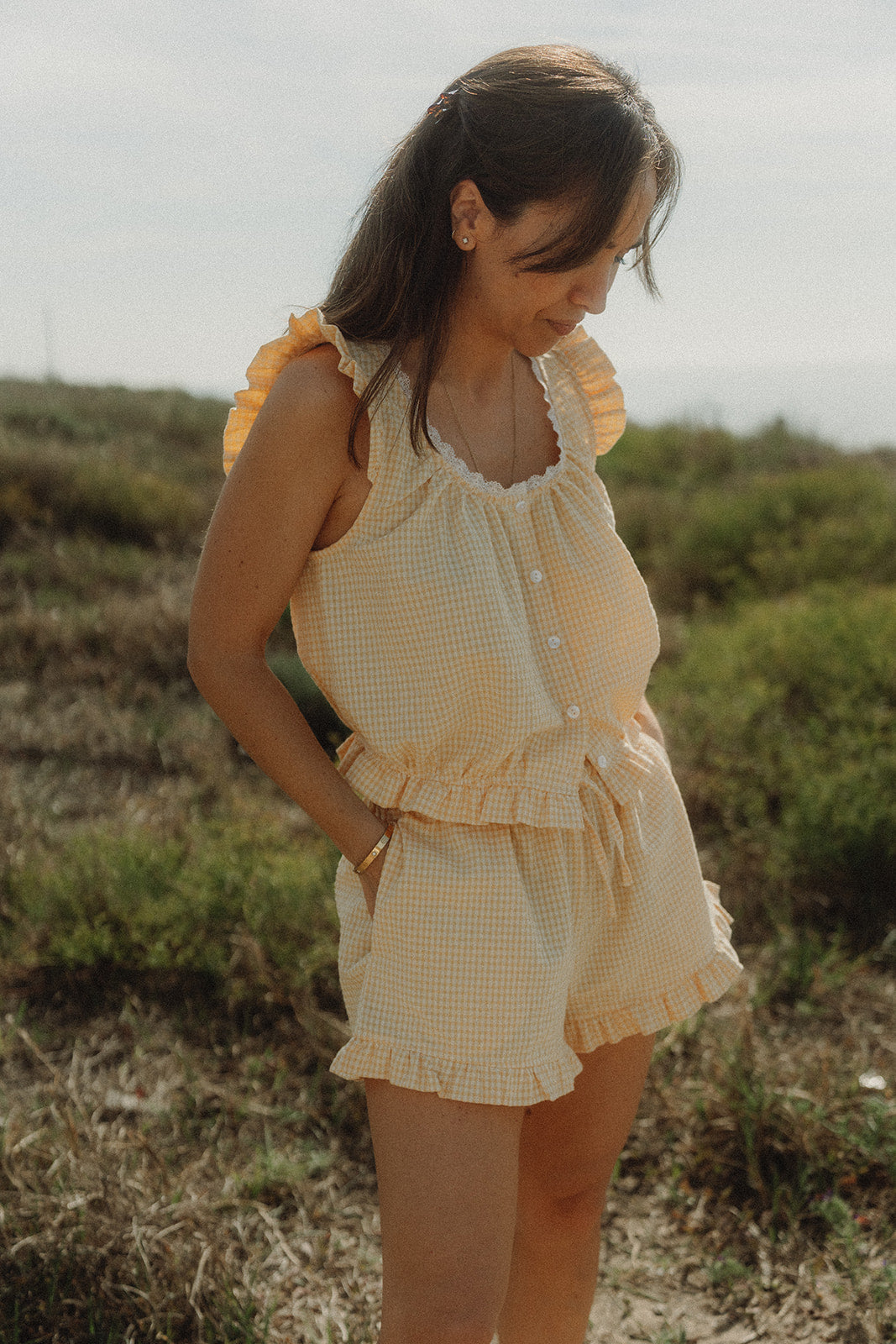 MARIGOLD PYJAMA SET - Buttercup Yellow Gingham