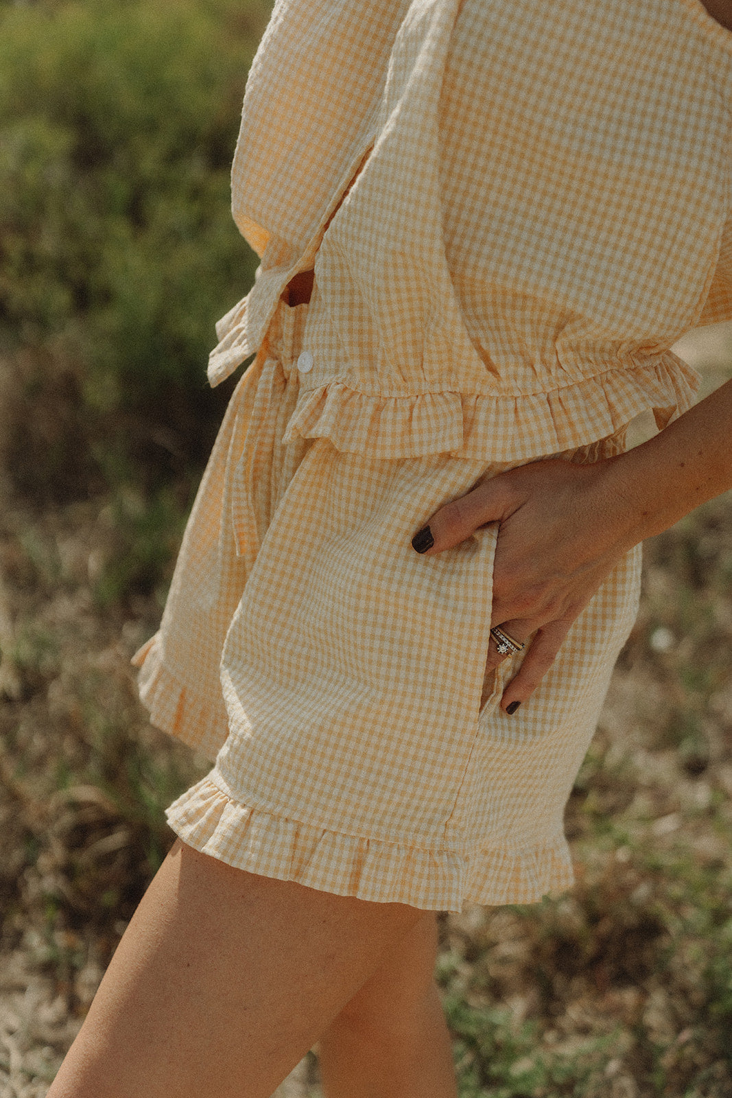 MARIGOLD PYJAMA SET - Buttercup Yellow Gingham