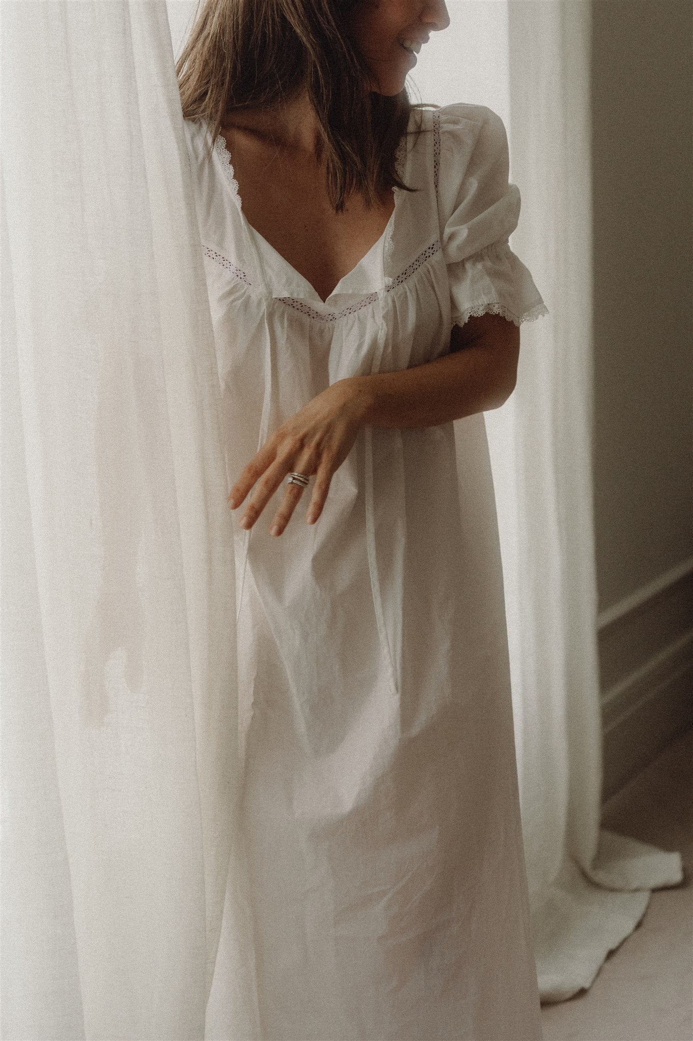 PEONY NIGHTGOWN - Timeless White