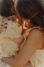 PIJAMA POPPY - Vichy Amarillo Buttercup