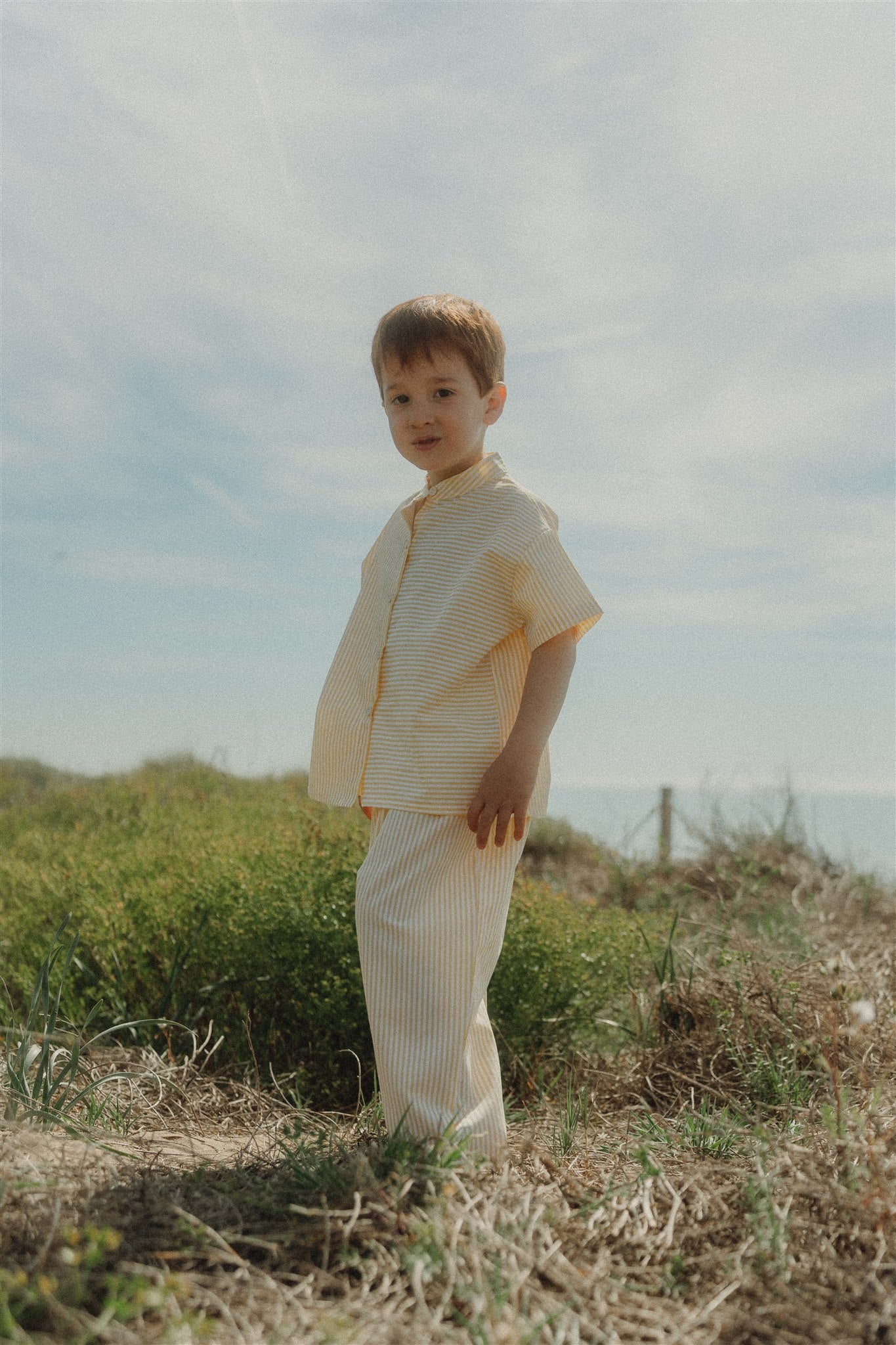 FOX PYJAMA SET - Sunlit Yellow Stripes