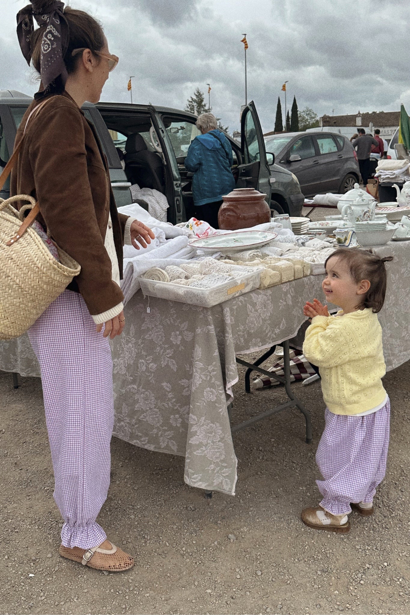 PANTALONES DAISY - Vichy Lavanda.